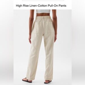 Gap Pleated Linen Pull On Pant